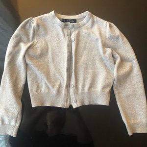 Beautiful little girl's silver cardigan